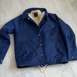 Urban Outfitters Blue Jacket with Sherpa Lining